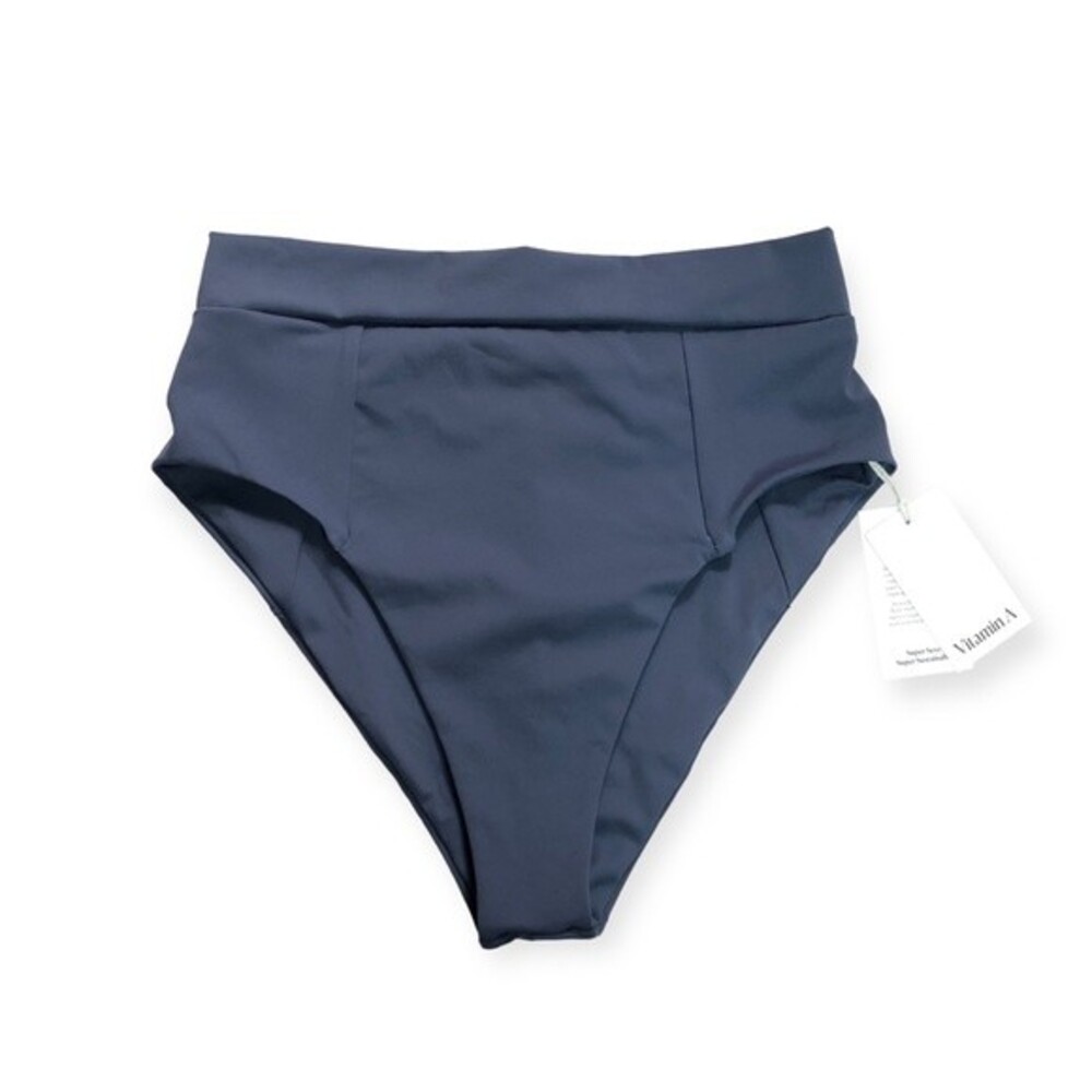 Vitamin A Ibiza Blue Grey High Waisted Eco Lux Swim Bottoms